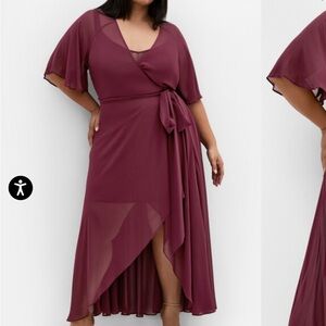 City Chic High Low Wrap Dress